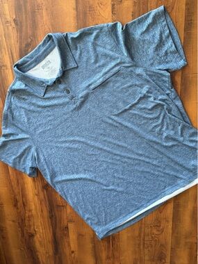 Men's Armachillo Cooling Relaxed Fit Polo Shirt heathered indigo 3X NWOT